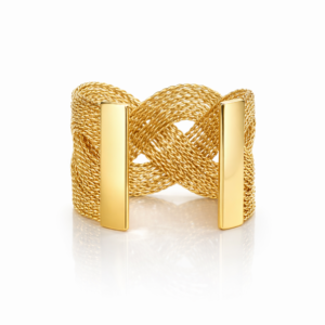 Elegant gold cuff bracelet