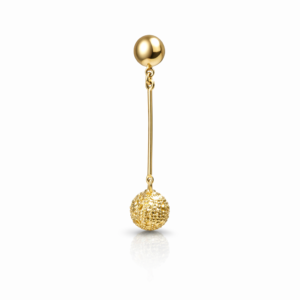 Gold drop earring