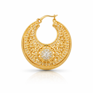Elegant gold hoop earring