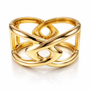 Modern gold cuff bracelet
